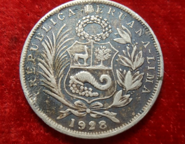 Moneda. Peru Firme Y Feliz Por La Union 1928 C 31977