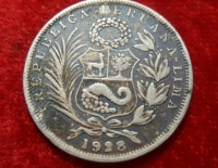 Moneda. Peru Firme Y Feliz Por La Union 1928 C 31977