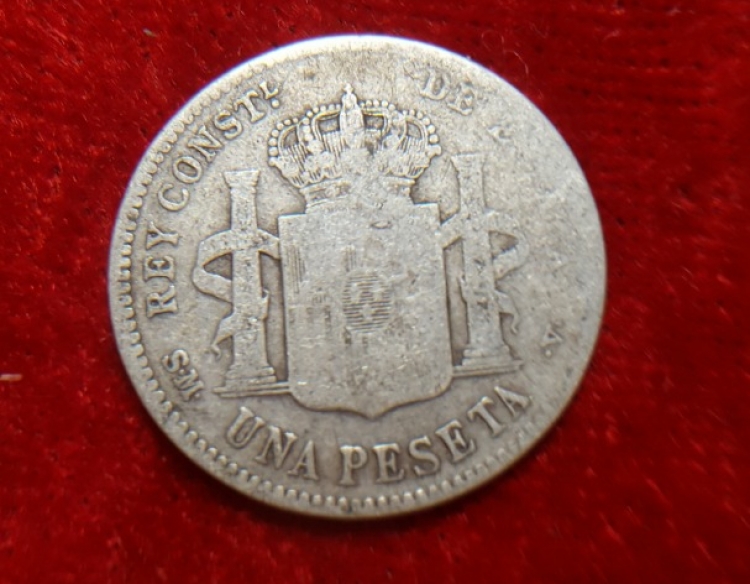 Moneda. España Alfonso XII 1 Peseta 1903 Cod 32050