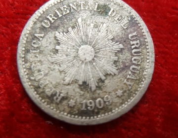 Moneda. Republica Oriental del uruguay 5 ctsm 1909 Cod 31992