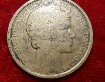 Moneda. Republica Oriental del uruguay 10 ctv 1930 Cod 31994