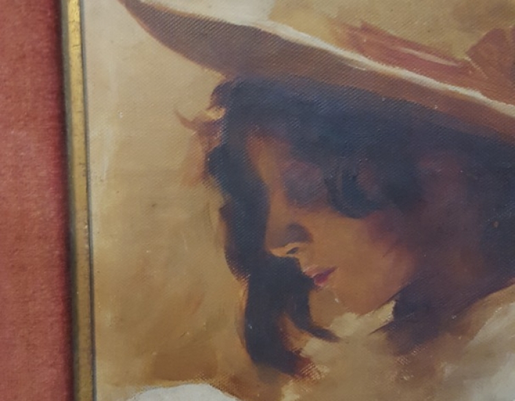 Cuadro "Mujer con sombrero" Cod 28622