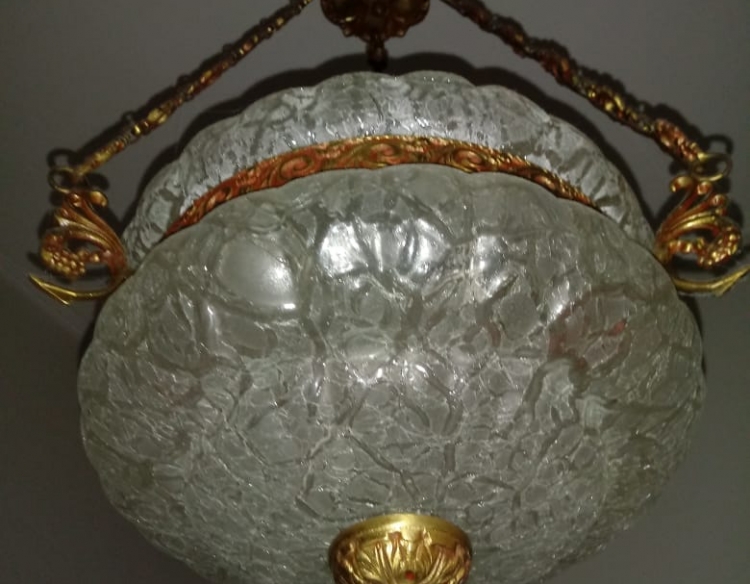 Lámparas colgantes de bronce x 2 - - TODOARTE