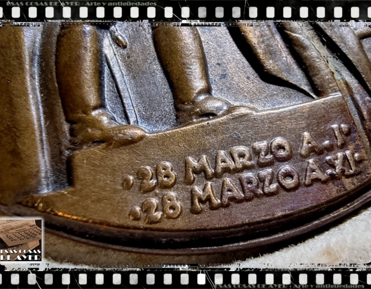 Magnifica Medalla italiana de bronce año 1933
