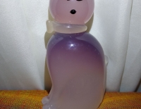 PARA COLECCIONISTAS, ANTIGUO GATO MACISO DEL DISEÑADOR ARCHIMEDE SEGUSO MURANO OPAL PURPLE WHITE ITALIAN (DECADA DEL '50) HECHO A MANO. ES PESADO, 13CM DE ALTURA APROX, EL COLOR ES EN DEGRADE.