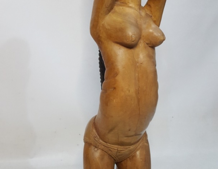 Estatua Mujer Desnuda En Madera Cod 32168