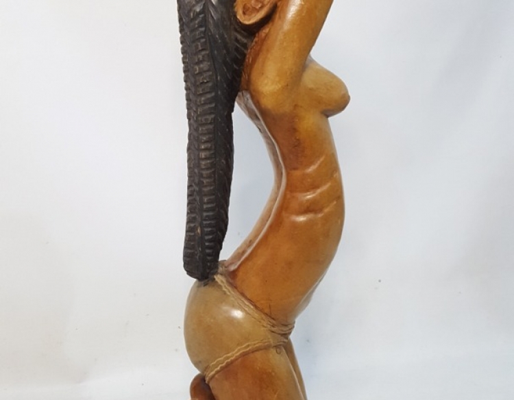 Estatua Mujer Desnuda En Madera Cod 32168