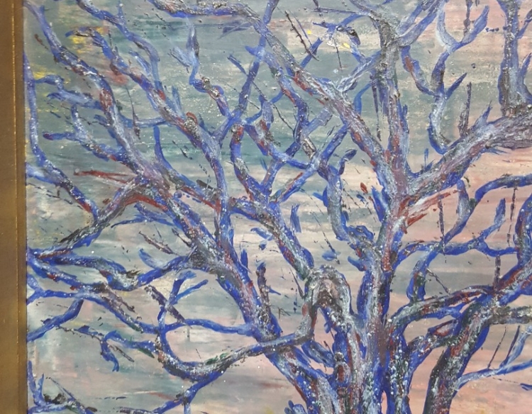 Oleo “Árbol azul” Drappo 32x24 Cod 2227