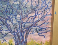 Oleo “Árbol azul” Drappo 32x24 Cod 2227