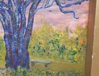 Oleo “Árbol azul” Drappo 32x24 Cod 2227