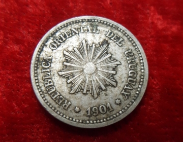 Moneda. Republica Oriental del uruguay 2 ctsm 1901