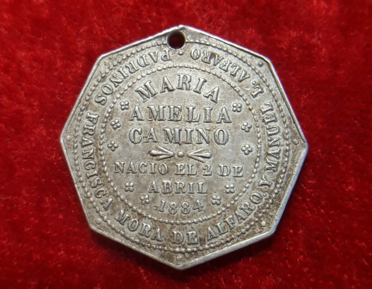 Medalla Maria Amelia De Camino 1884 Cod 31900