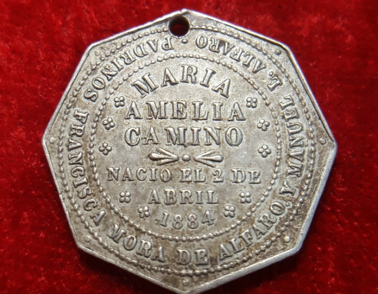 Medalla Maria Amelia De Camino 1884 Cod 31900