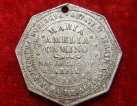 Medalla Maria Amelia De Camino 1884 Cod 31900