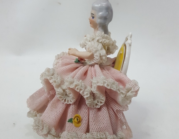 Figura Estilo Rococó-porcelana Alemana Cod 17721