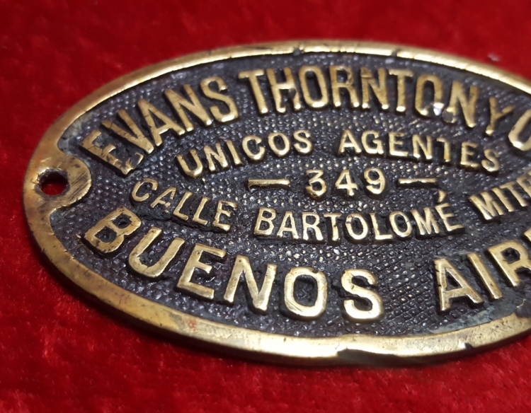 Placa De Bronce Evans Thornton Cod 29058
