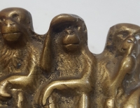 Figura de Bronce "Tres monos Sabios" Cod 32509