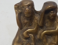 Figura de Bronce "Tres monos Sabios" Cod 32509