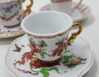 5 duos de tacitas  porcelana en miniatura Cod 27247