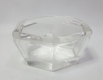 Caja Hexagonal Pequeña (vidrio Facetado) Cod 29315