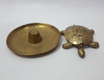2 Adornitos de bronce (Sombrero/Tortuga) Cod 32580