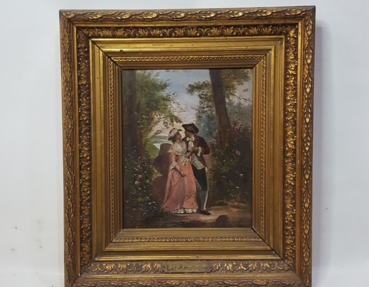 Oleo Firmado Joannes Amoureux 21x45 Cod 26474