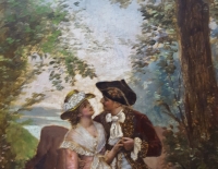 Oleo Firmado Joannes Amoureux 21x45 Cod 26474