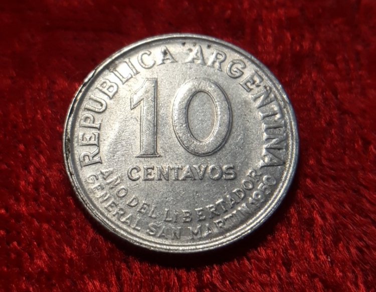 Moneda Rep. Argentina 10 ctvos. (1950) Cod 32686