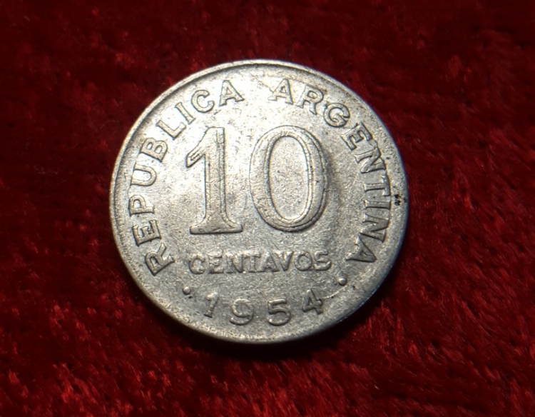 Moneda Rep. Argentina 10 ctvos. (1954) Cod 32683