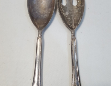Par De Utensilios Silver Plated Italy Stile Cod 32816