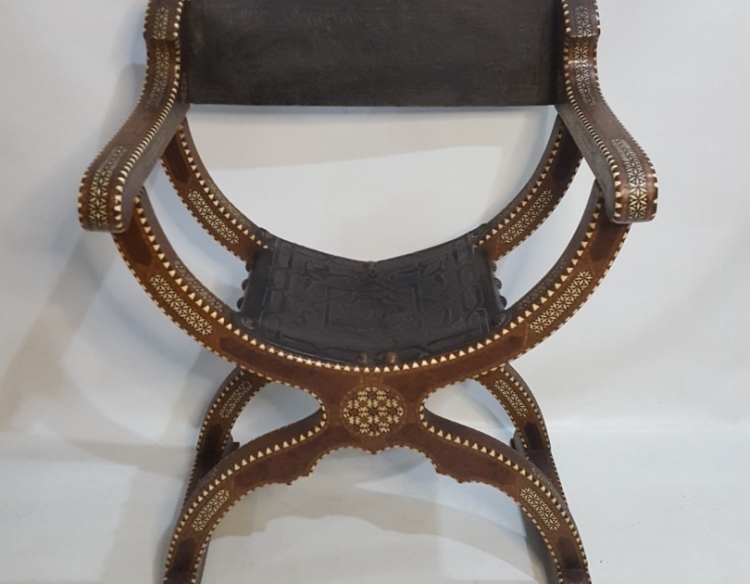 Sillón tijera islámico estilo Mudéjar Cod 18995