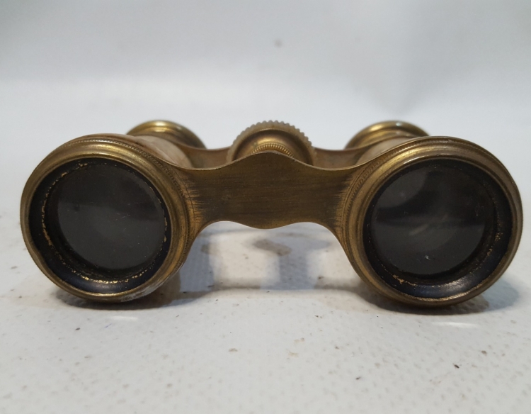 Largavista Binocular Antiguo Con Nácar Cod 32881