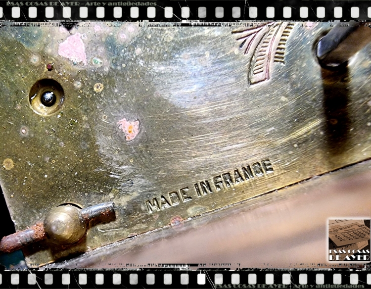 Antiguo reloj de carruaje frances con despertador