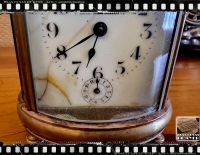 Antiguo reloj de carruaje frances con despertador