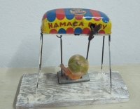 Antiguo Juguete Hamaca Baby Halcon vispa