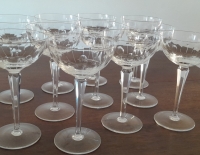 Copas de cristal tallado