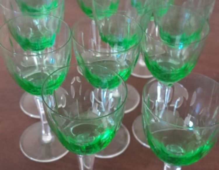 Copas de cristal tallado para.vino