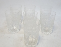 7 Vasos Cristal Tallado Cod 33136