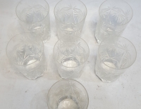 7 Vasos Cristal Tallado Cod 33136