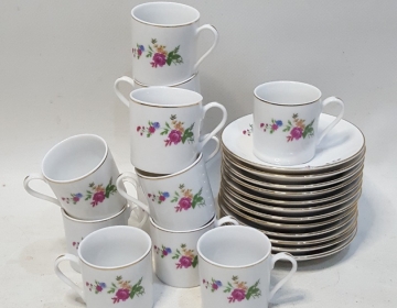 Juego De Café Chino 12 Posillos Con Platitos C 33186