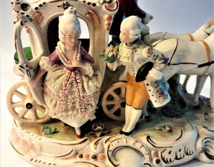 Carruaje De Porcelana De Grafenthal Turingia.