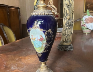 Antiguo Jarrón estilo sévres 