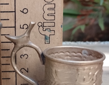 Jarro medida de whisky bañado en plata