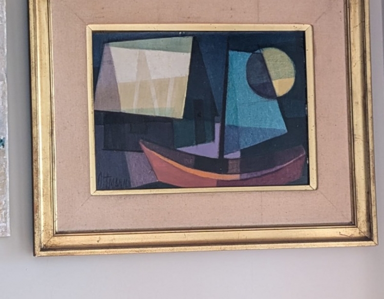 Náutico con vela azul - Ottmann