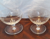 Juego de 18 Pomeleras de Cristal Tallado