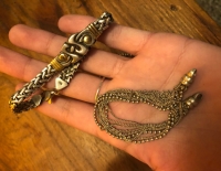 Pulseras de plata y oro