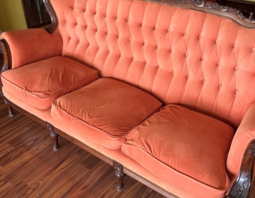Sillones LUIS XVI 3 piezas. Tapizado a nuevo, color Damasco.