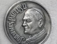 Medalla Congreso  Mariano Octubre '80. Mendoza. Argentina. Juan Pablo II, Virgen de Luján.