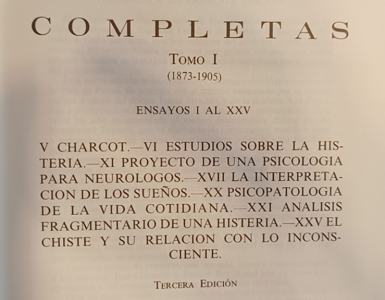 OBRAS COMPLETAS DE SIGMUND FREUD. 3 TOMOS