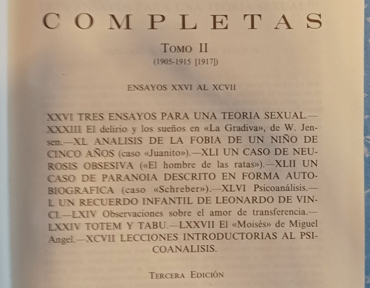 OBRAS COMPLETAS DE SIGMUND FREUD. 3 TOMOS